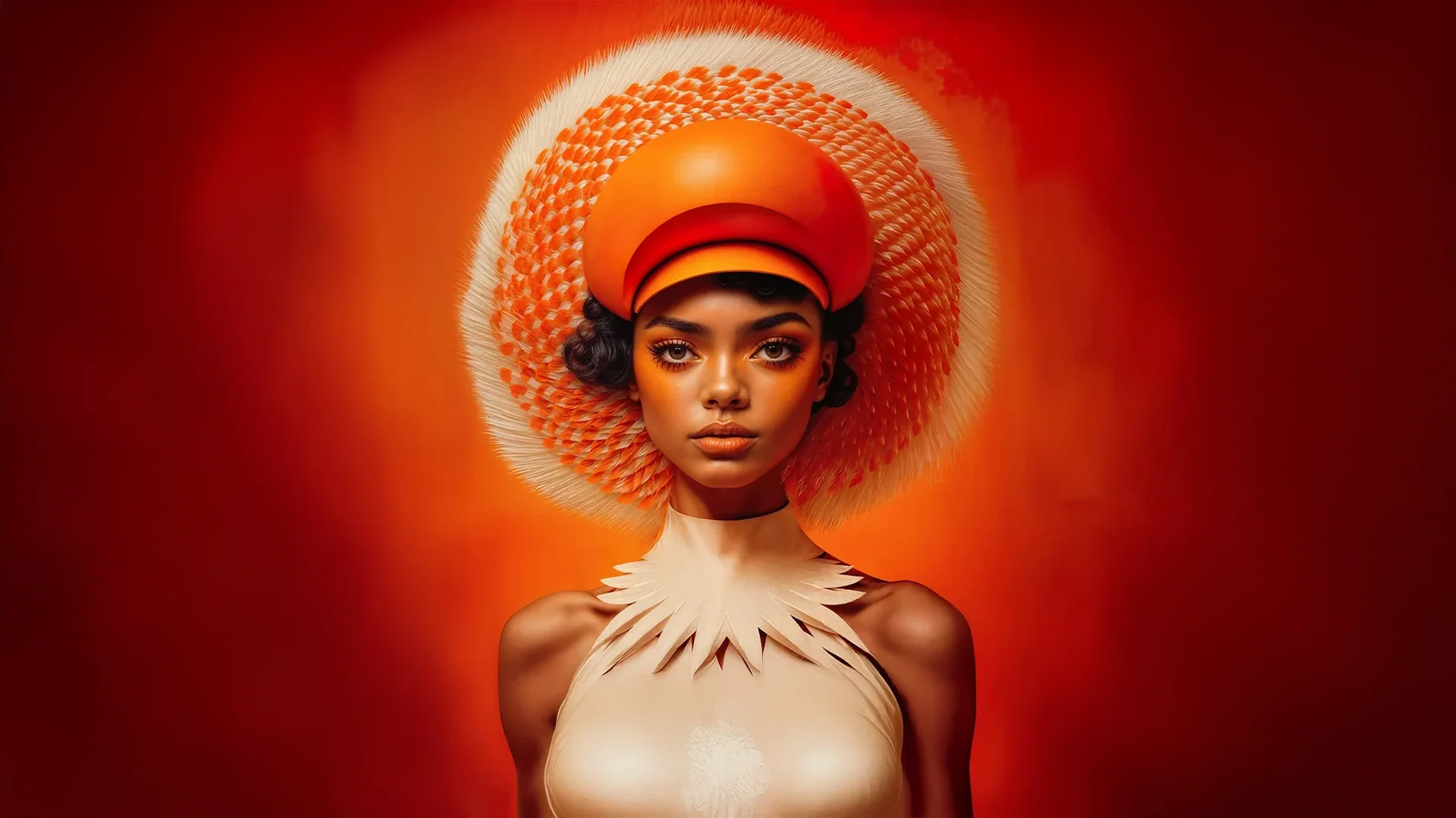 Headpieces for the subconscious minds — orange headpiece photo-illustration
