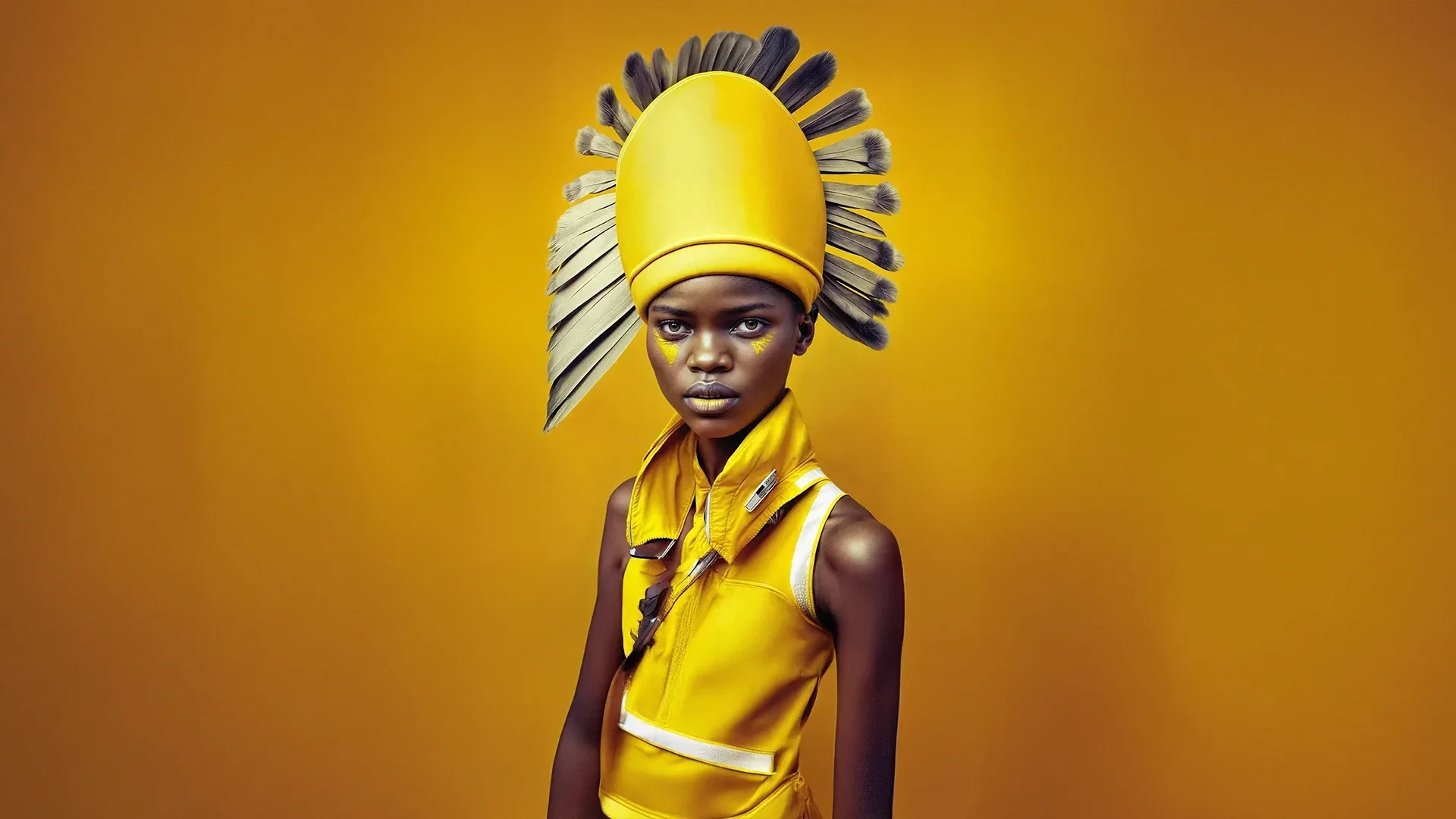 Headpieces for the subconscious minds — yellow headpiece photo-illustration
