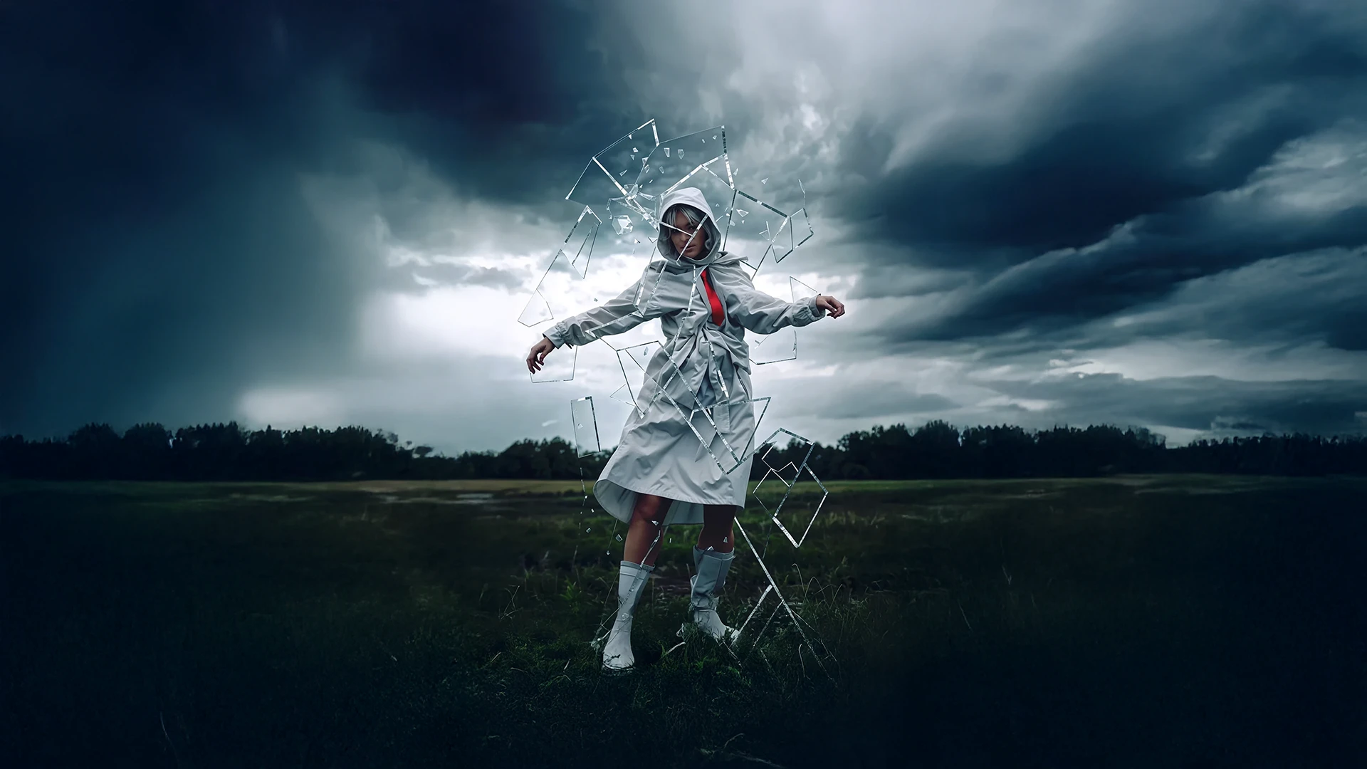 Elemental Elegance look 04 — GenAI fashion portrait inspired by natural elements