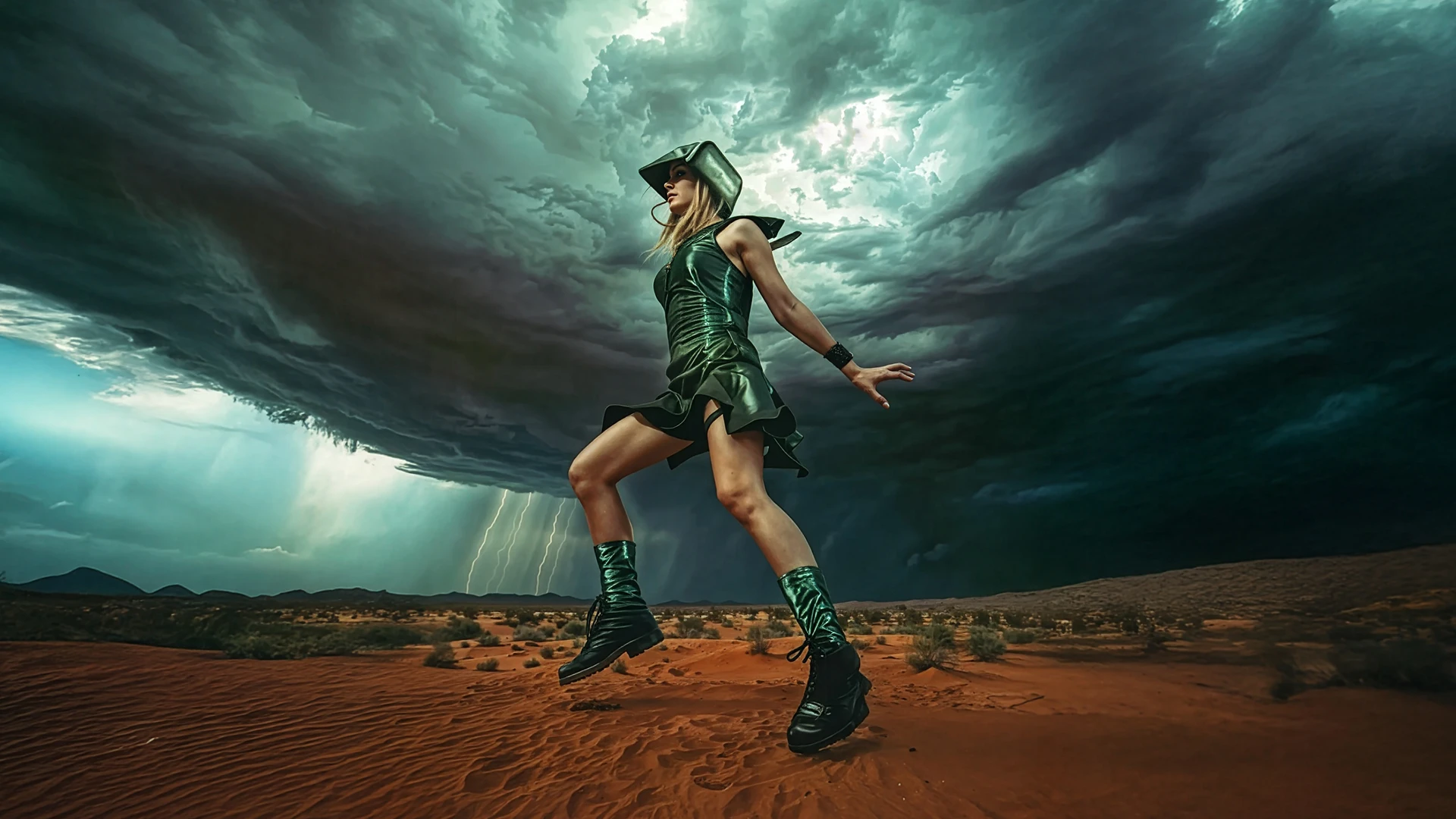 Elemental Elegance look 05 — GenAI fashion portrait inspired by natural elements