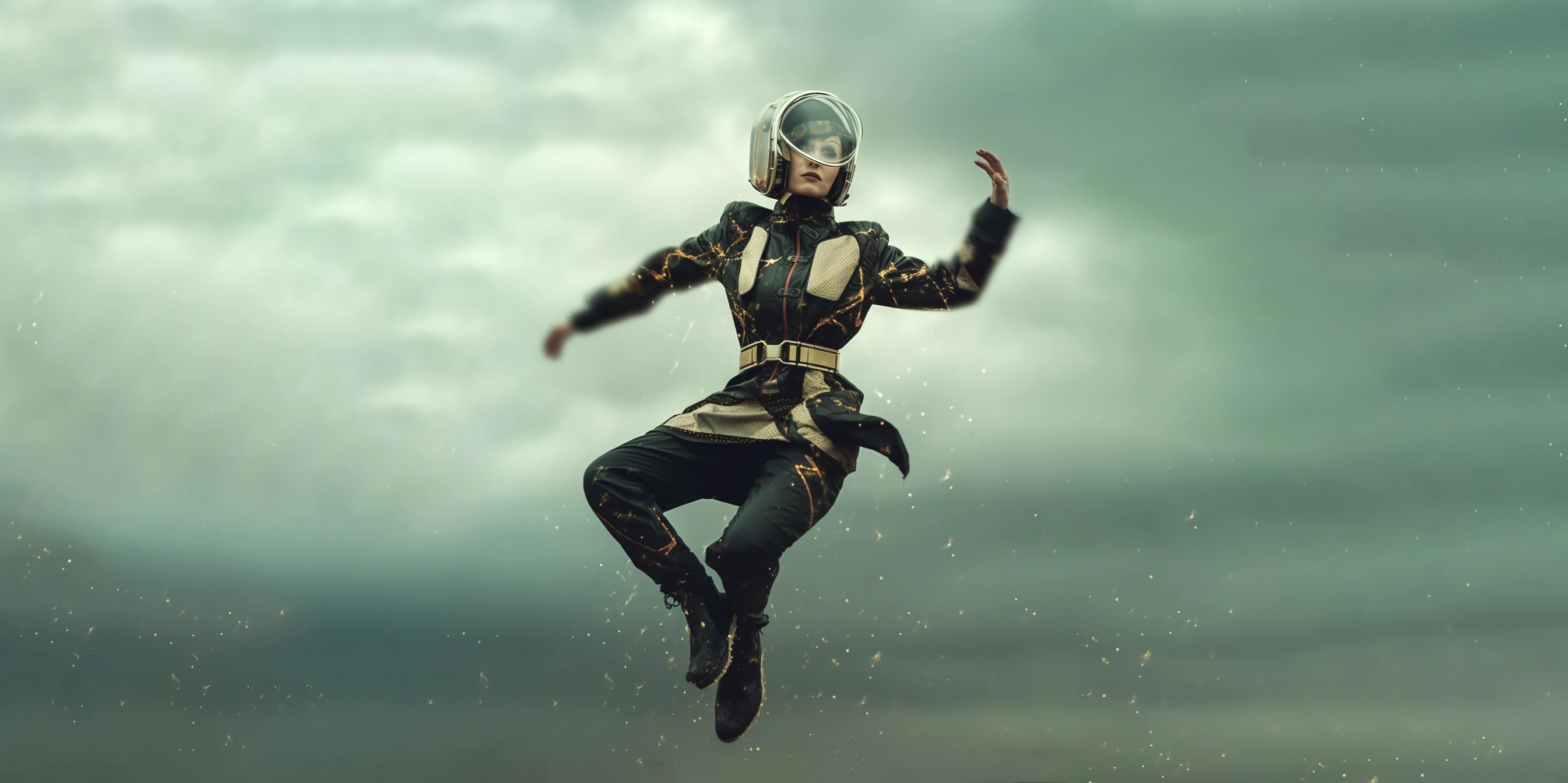 Elemental Elegance — hero image from a GenAI virtual fashion shoot inspired by natural elements