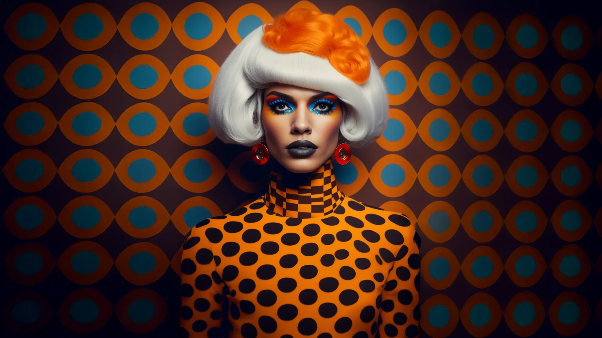 Wigging It Out — pop-art wig illustration, Xandra