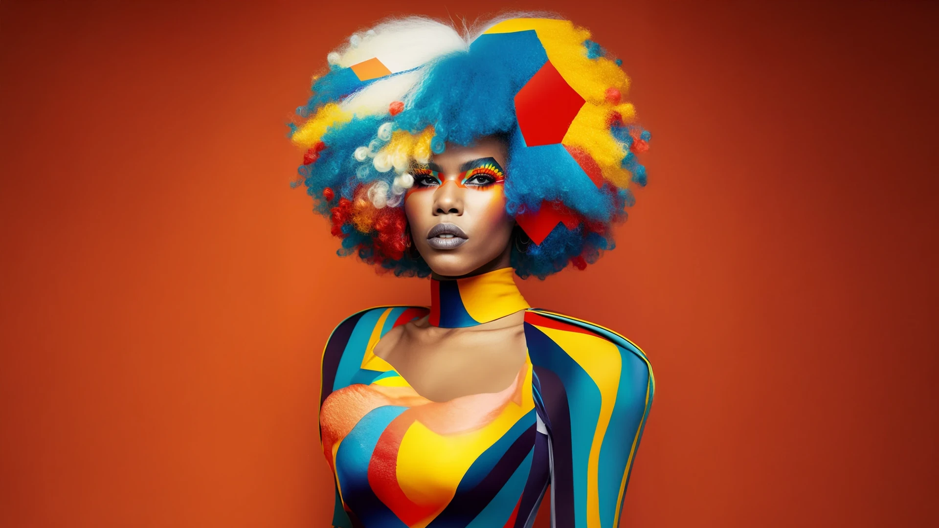 Wigging It Out — pop-art wig illustration, Grace