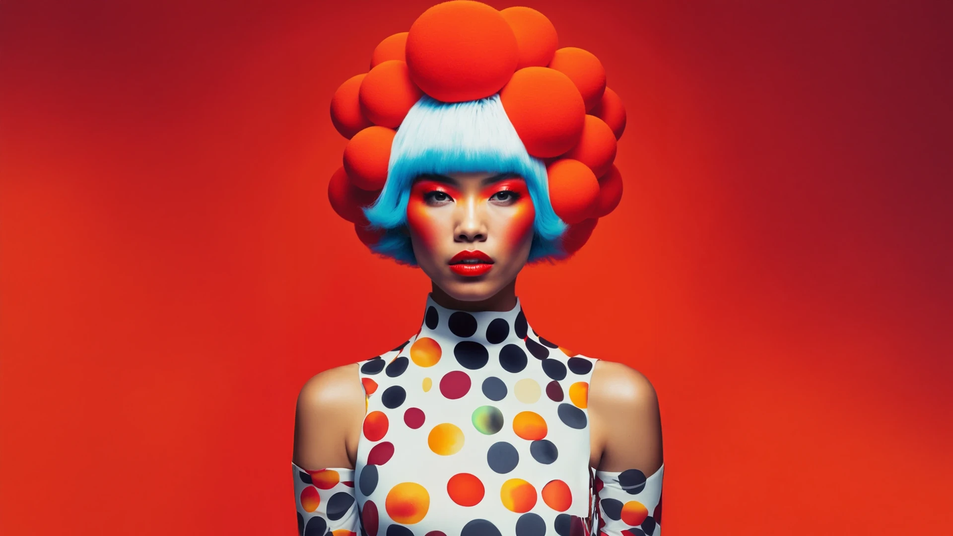 Wigging It Out — pop-art wig illustration, Weiyu