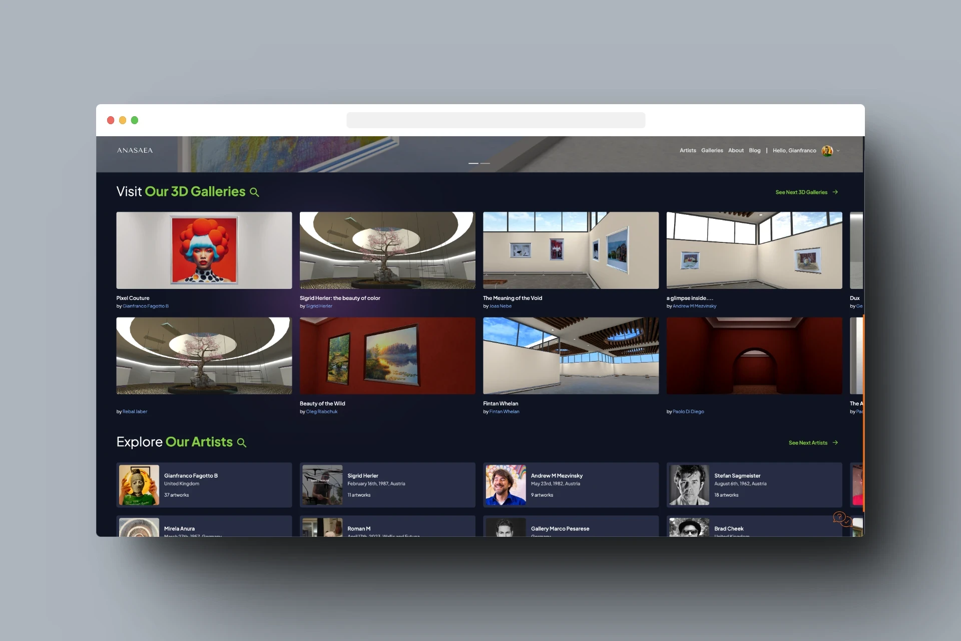 Wigging It Out — artwork shown in the ANASAEA 3D gallery (Pixel Couture)